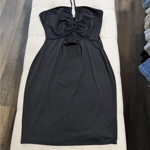 Heart Hips Black Strapless Dress